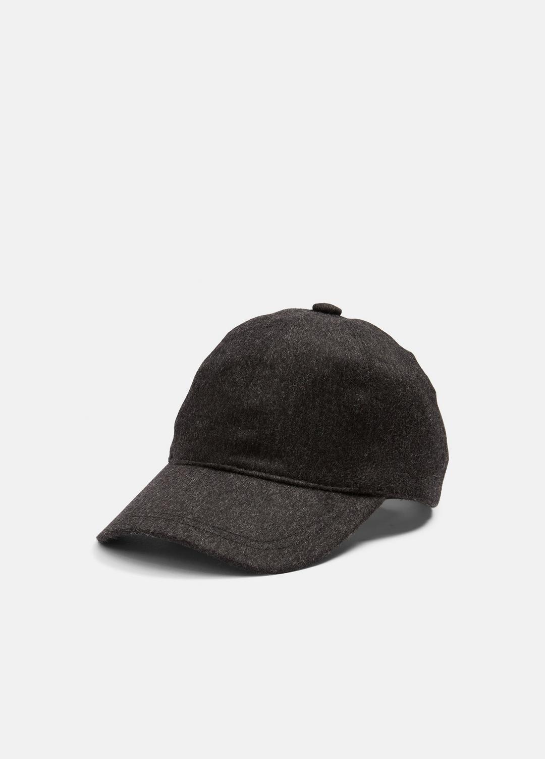 VINCE Men Cashmere Baseball Cap in Scarves & Hats HEATHER CHARCOAL