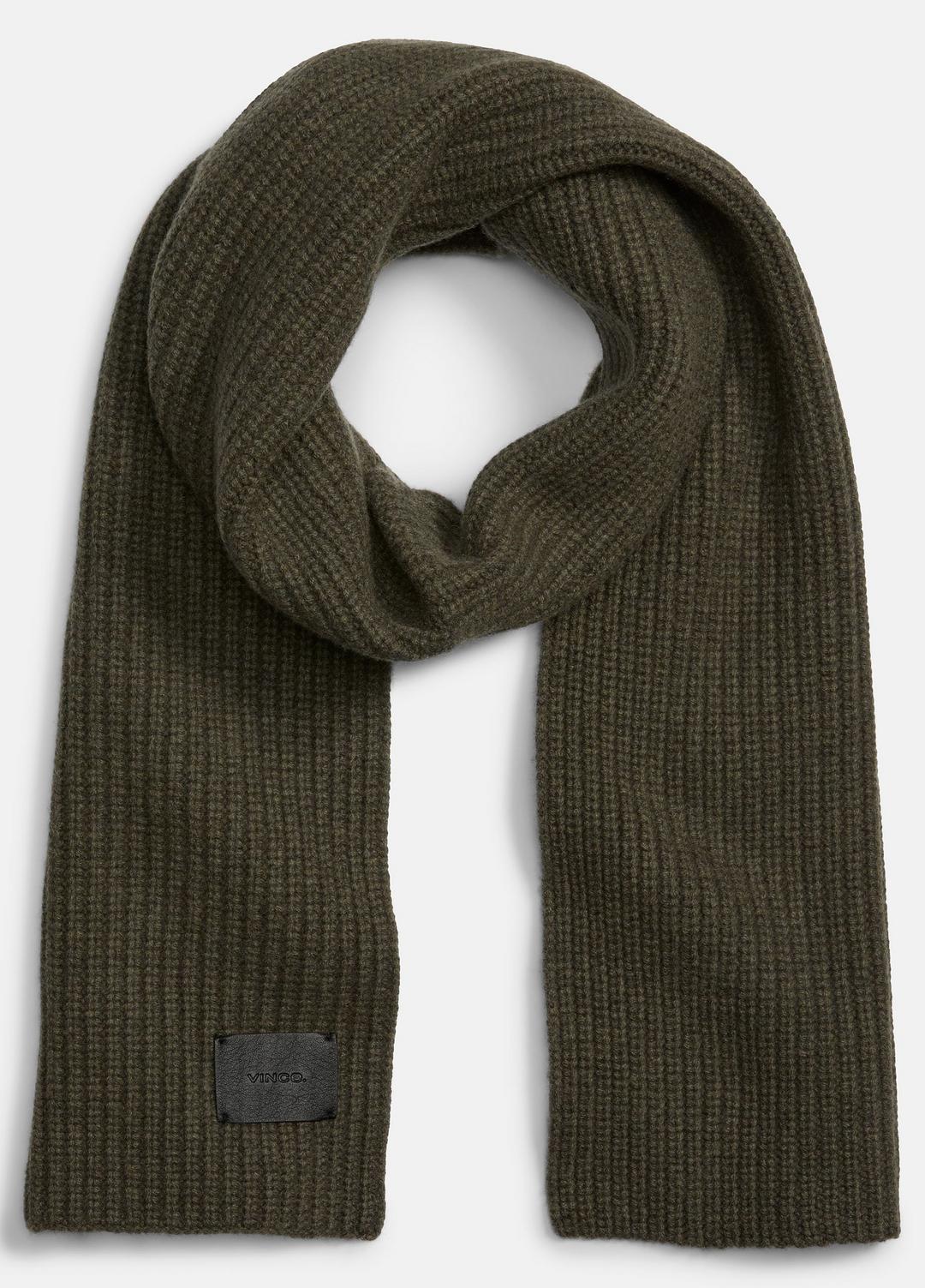 VINCE Men Cashmere Shaker-Stitch Scarf in Scarves & Hats HEATHER OLIVE