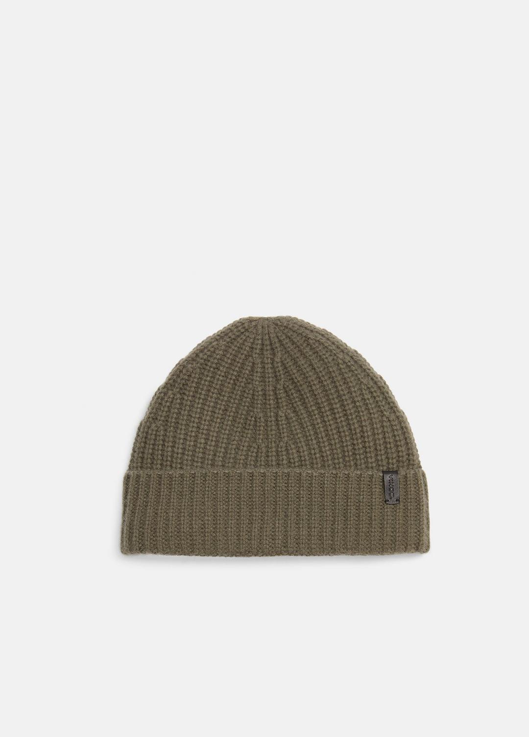 VINCE Men Cashmere Shaker-Stitch Beanie in Scarves & Hats SURPLUS OLIVE