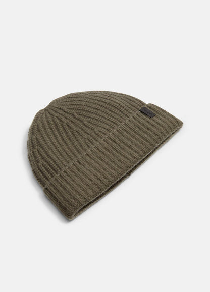 VINCE Men Cashmere Shaker-Stitch Beanie in Scarves & Hats SURPLUS OLIVE