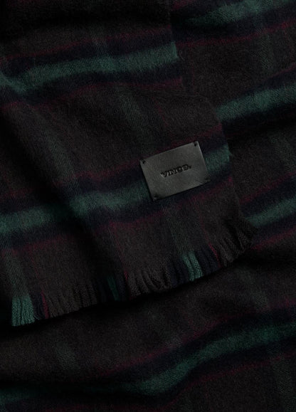 VINCE Men Brushed Holme Plaid Wool Scarf in Scarves & Hats BROWN