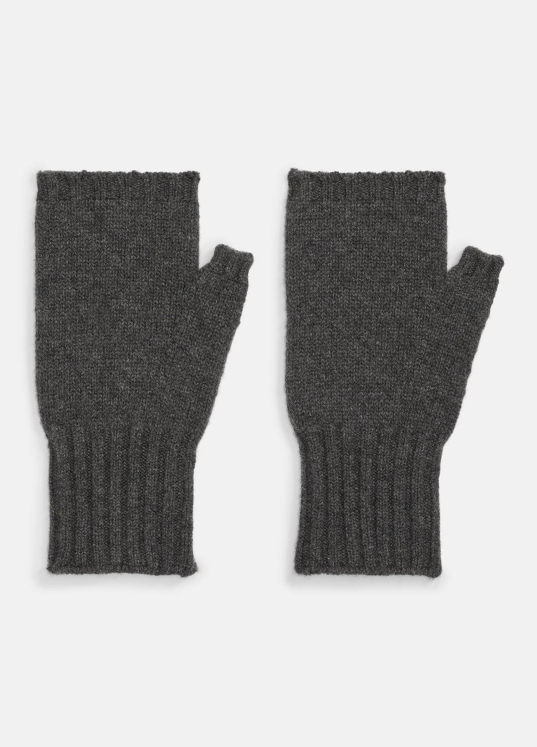 VINCE Men Cashmere Hand Warmers in Gloves HEATHER CHARCOAL