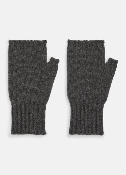 VINCE Men Cashmere Hand Warmers in Gloves HEATHER CHARCOAL