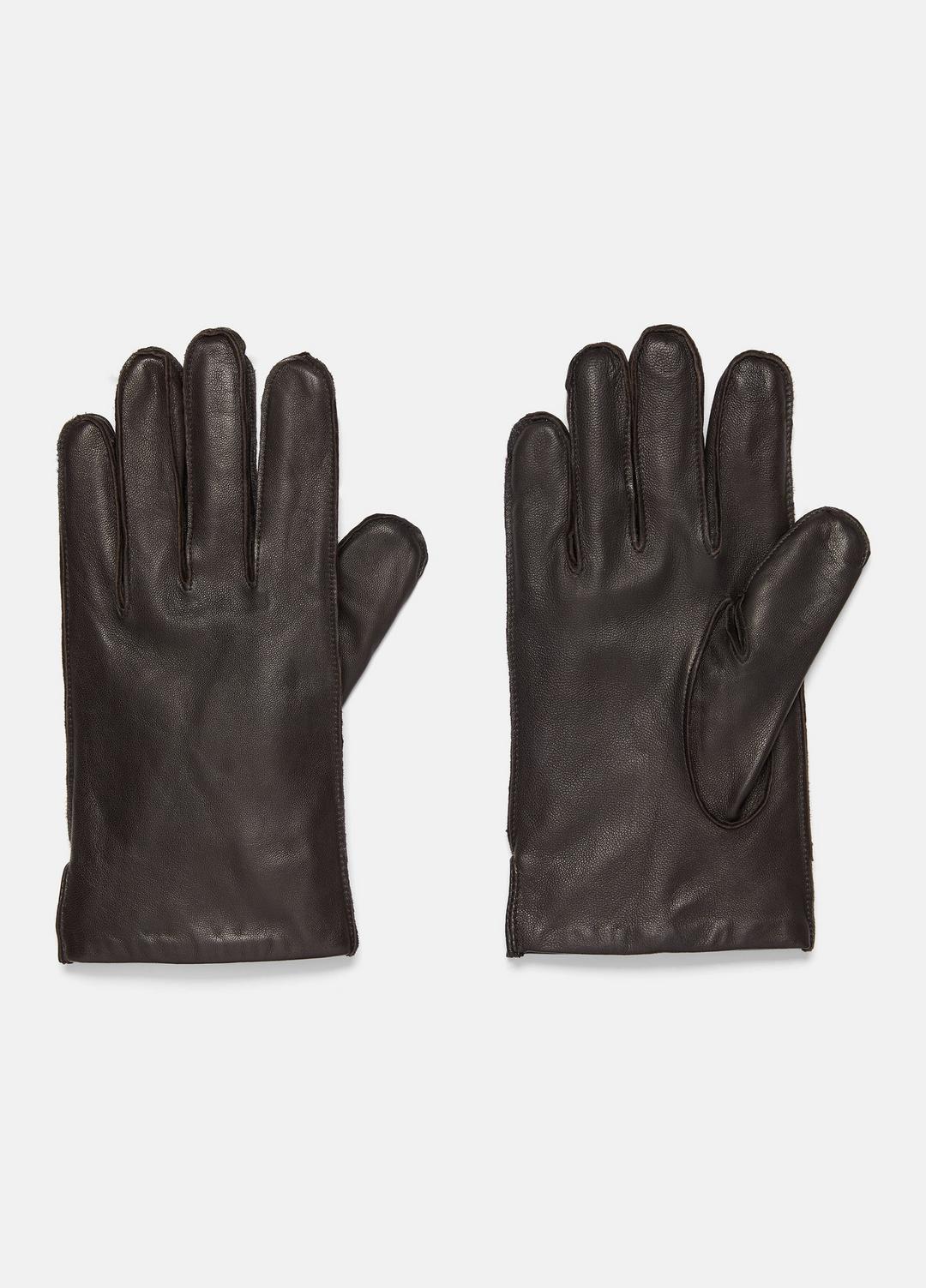VINCE Men Classic Cashmere-Lined Leather Glove in Gloves ESPRESSO
