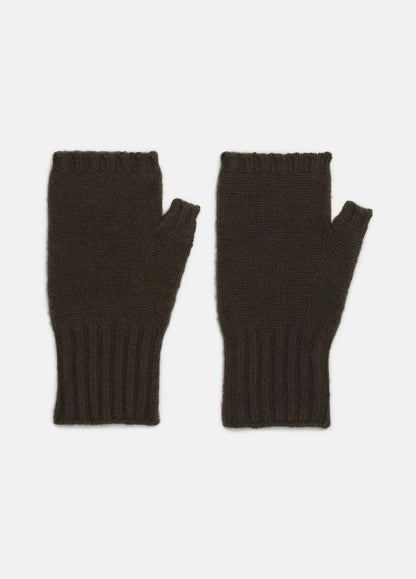VINCE Men Cashmere Hand Warmers in Gloves DARK LEAF