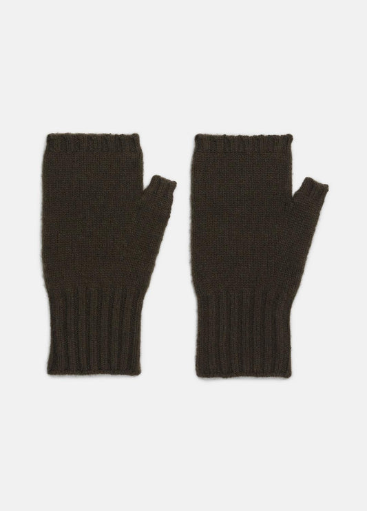 VINCE Men Cashmere Hand Warmers in Gloves DARK LEAF