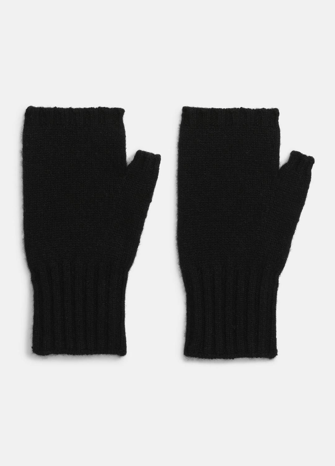 VINCE Men Cashmere Hand Warmers in Gloves BLACK