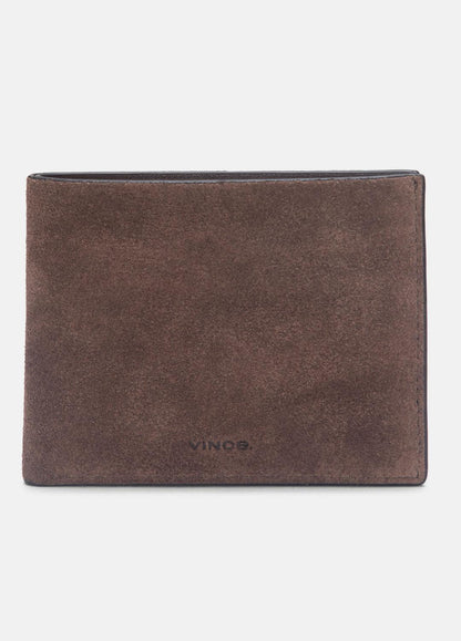 VINCE Men Suede Bifold Wallet in Bags CHOCOLATE