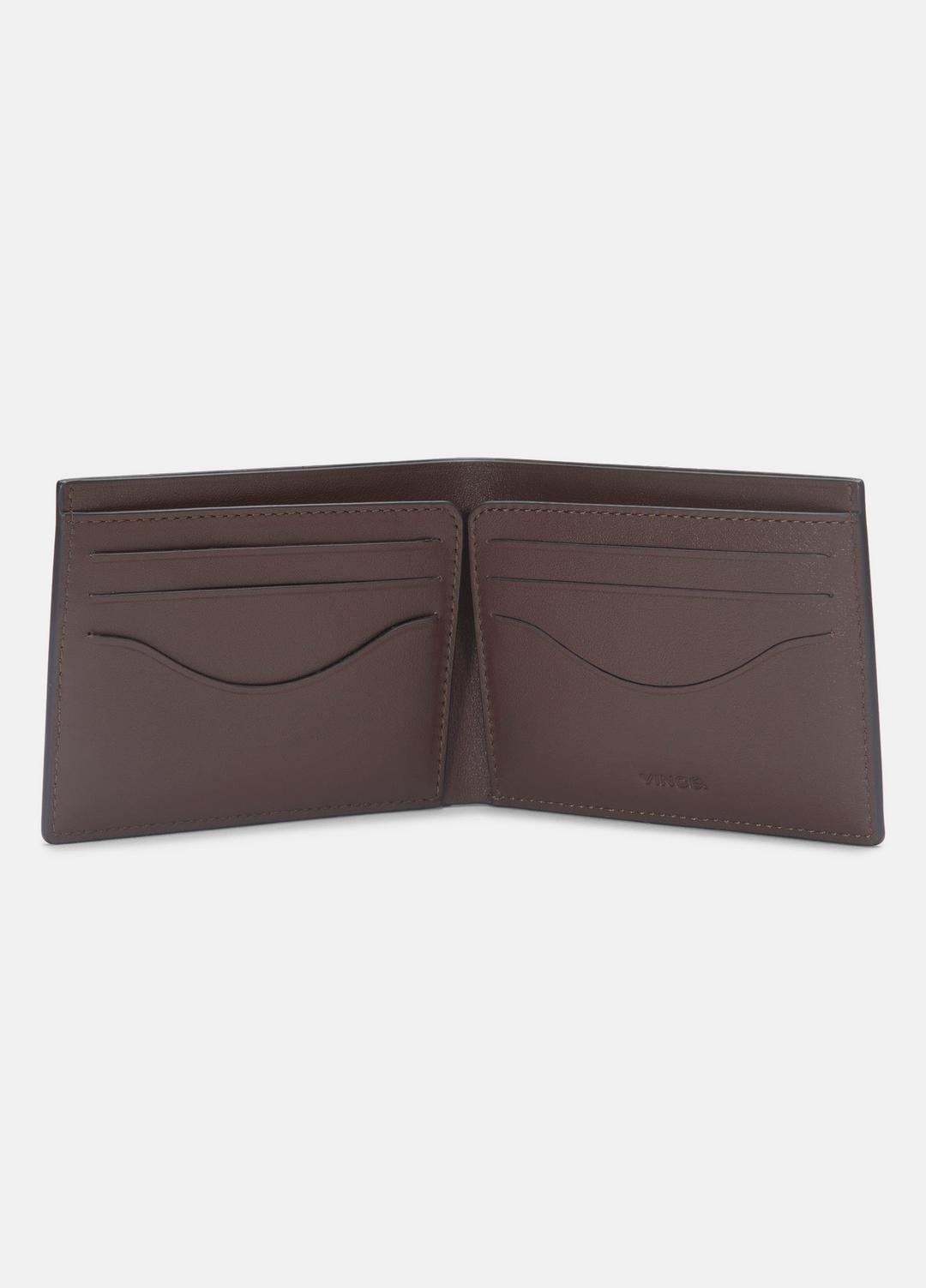 VINCE Men Suede Bifold Wallet in Bags CHOCOLATE