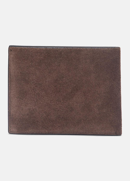 VINCE Men Suede Bifold Wallet in Bags CHOCOLATE