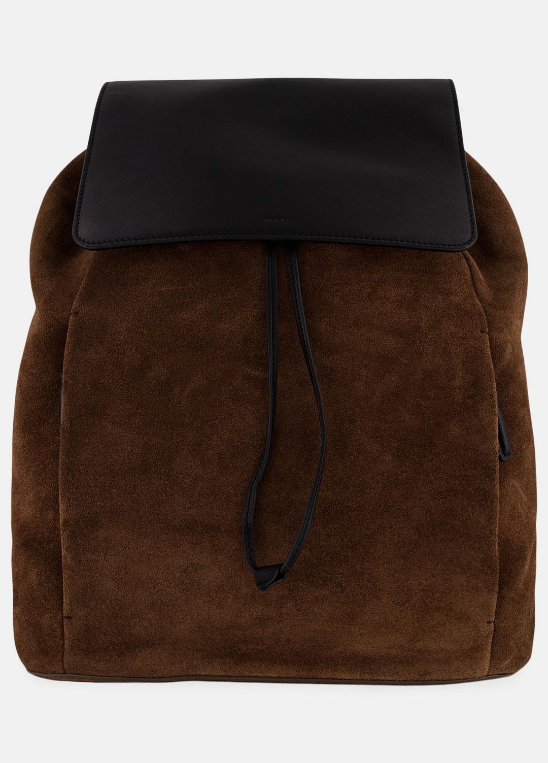 VINCE Men Drayton Suede Flap Backpack in Bags CHOCOLATE