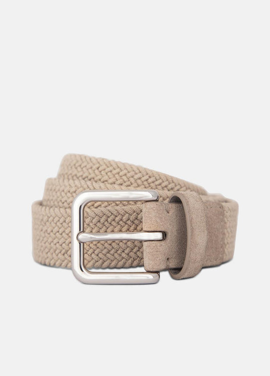 VINCE Men Men's 32mm Stretch-Woven Belt in Belts SANDSTORM