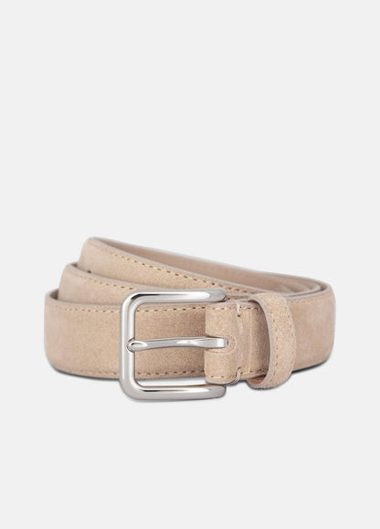 VINCE Men Men's 30mm Stitched Suede Belt in Belts NEW CAMEL