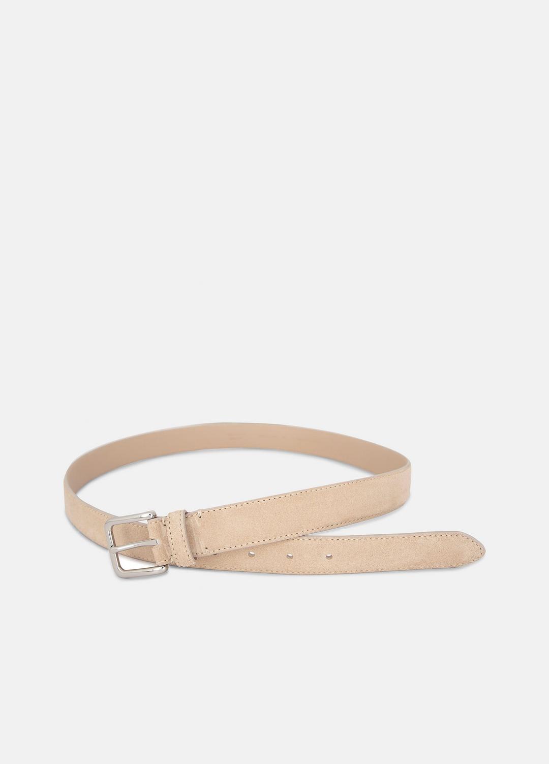 VINCE Men Men's 30mm Stitched Suede Belt in Belts NEW CAMEL