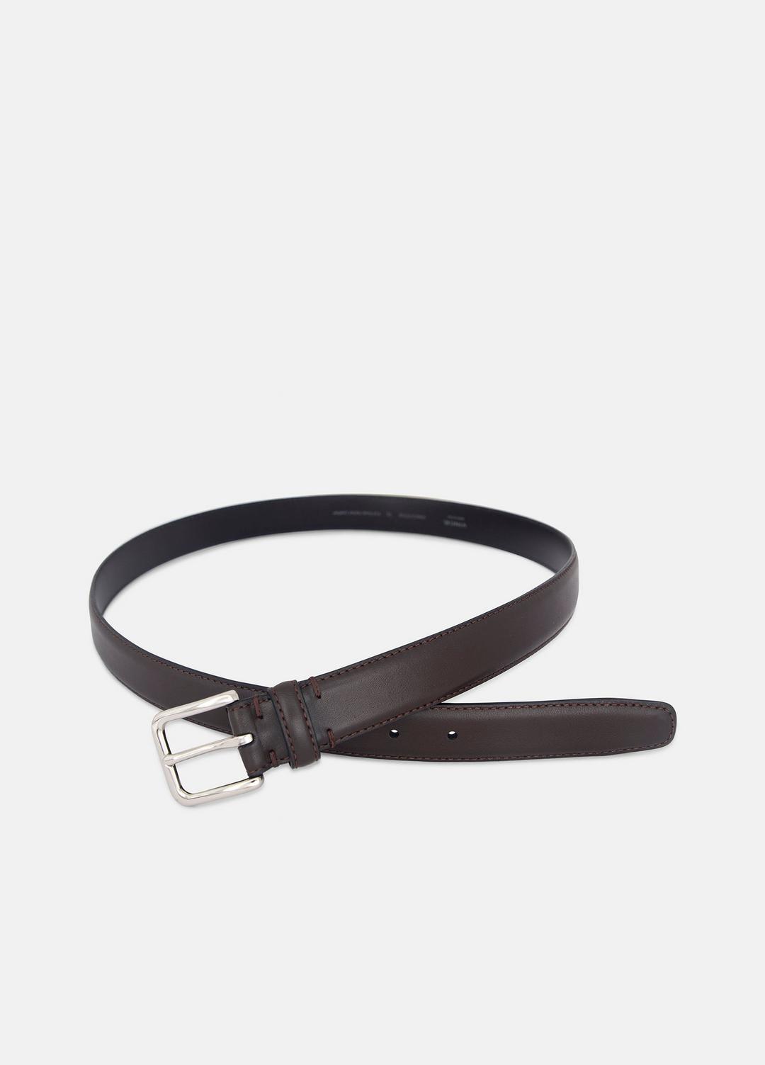 VINCE Men Men’s 30mm Stitched Leather Belt in Belts CACAO BROWN