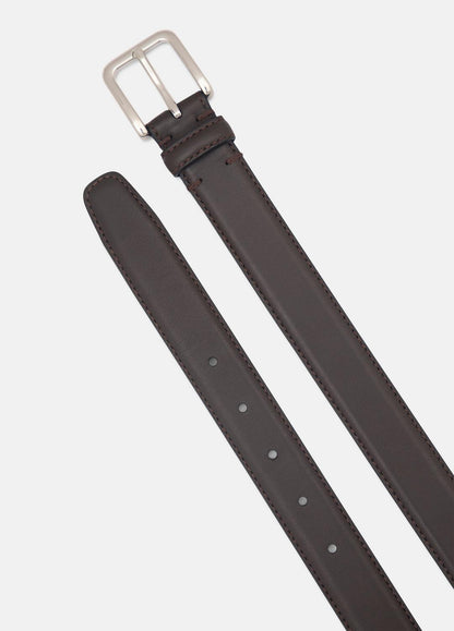 VINCE Men Men’s 30mm Stitched Leather Belt in Belts CACAO BROWN