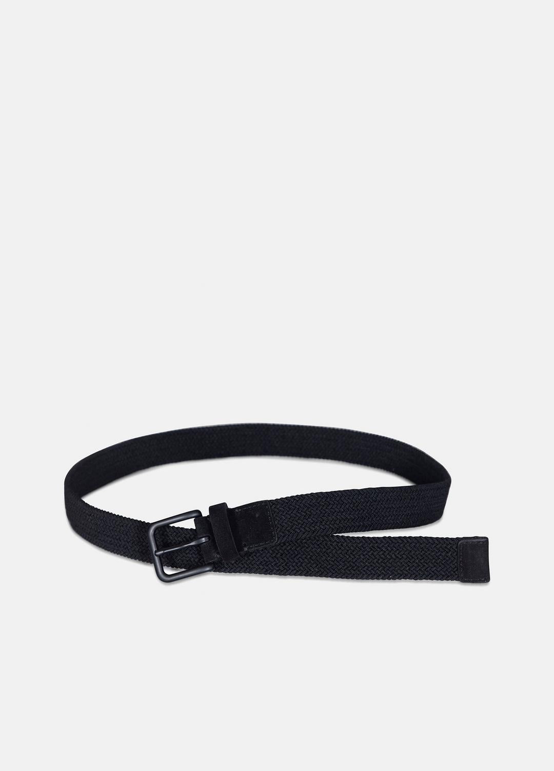 VINCE Men Men's 32mm Stretch-Woven Belt in Belts BLACK