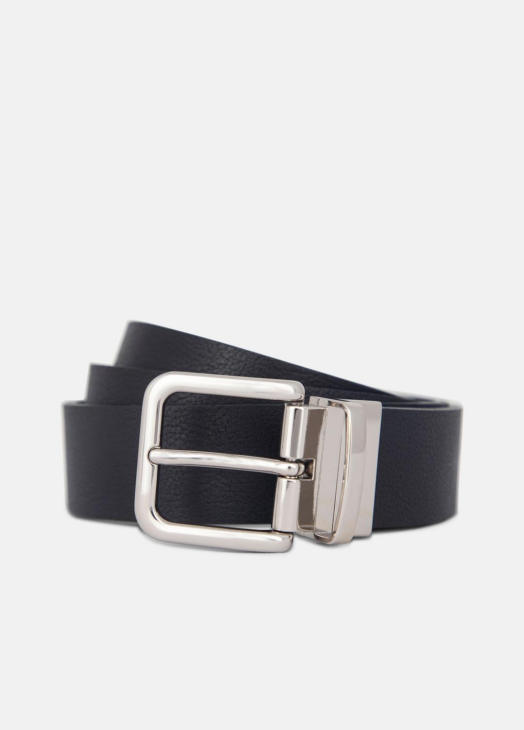 VINCE Men Men’s 32mm Reversible Leather Belt in Belts BLACK