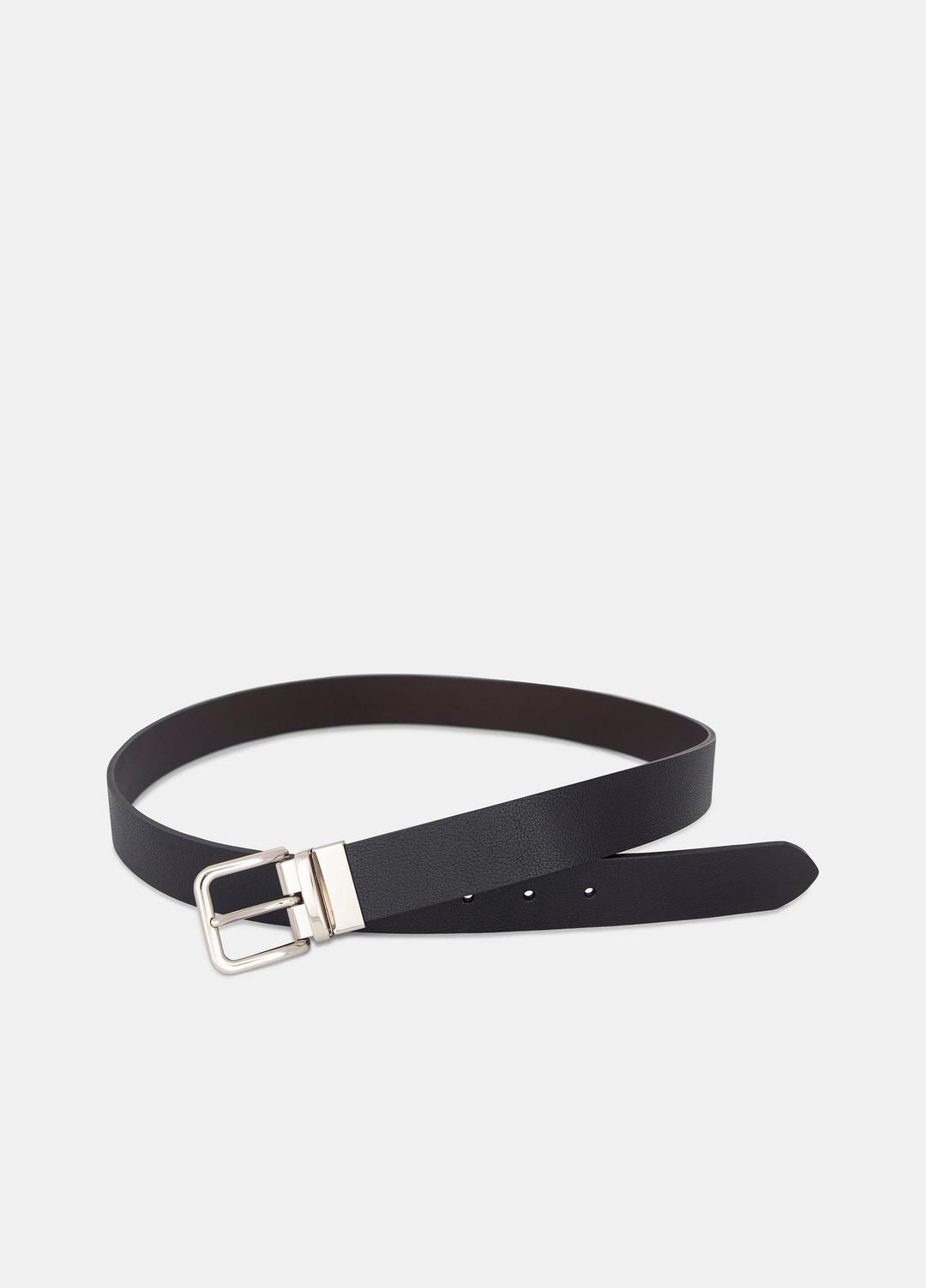 VINCE Men Men’s 32mm Reversible Leather Belt in Belts BLACK