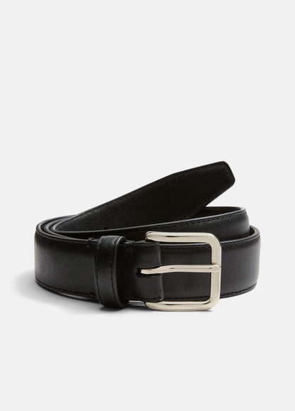 VINCE Men Men’s Classic Leather Belt in Belts BLACK