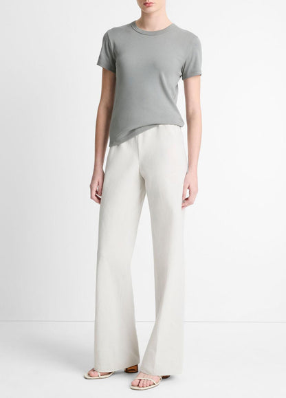 VINCE Sale Cotton-Blend High-Waist Bias Pant in Pants & Shorts SALT GLASS