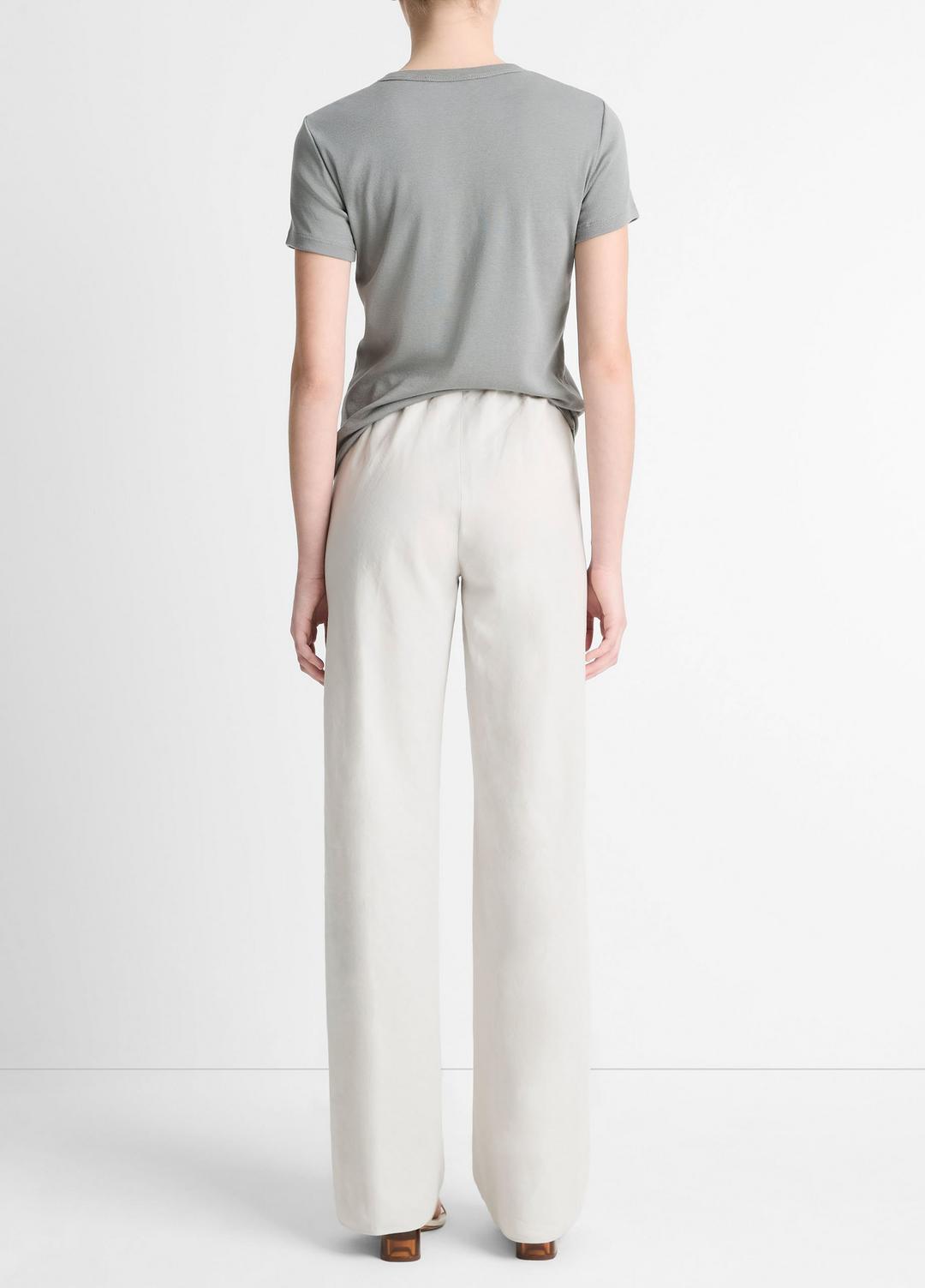 VINCE Sale Cotton-Blend High-Waist Bias Pant in Pants & Shorts SALT GLASS