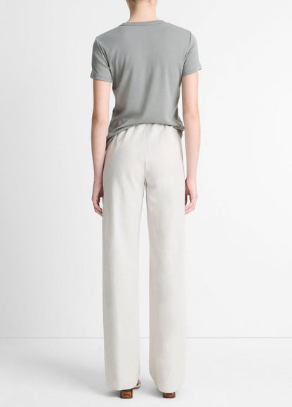 VINCE Sale Cotton-Blend High-Waist Bias Pant in Pants & Shorts SALT GLASS