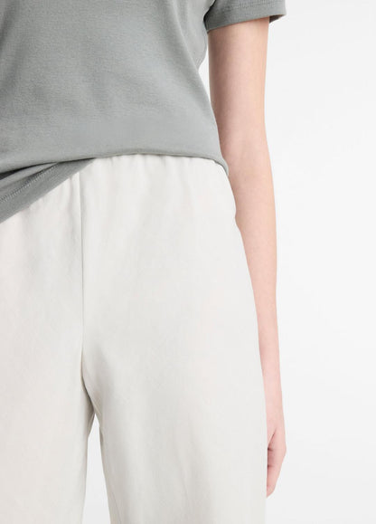 VINCE Sale Cotton-Blend High-Waist Bias Pant in Pants & Shorts SALT GLASS