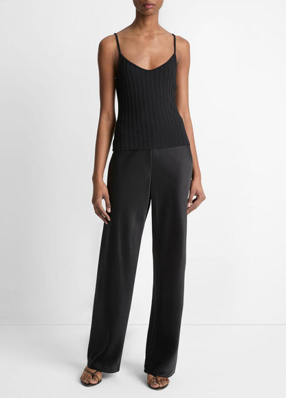VINCE Sale Ribbed V-Neck Camisole in Shirts & Tees BLACK