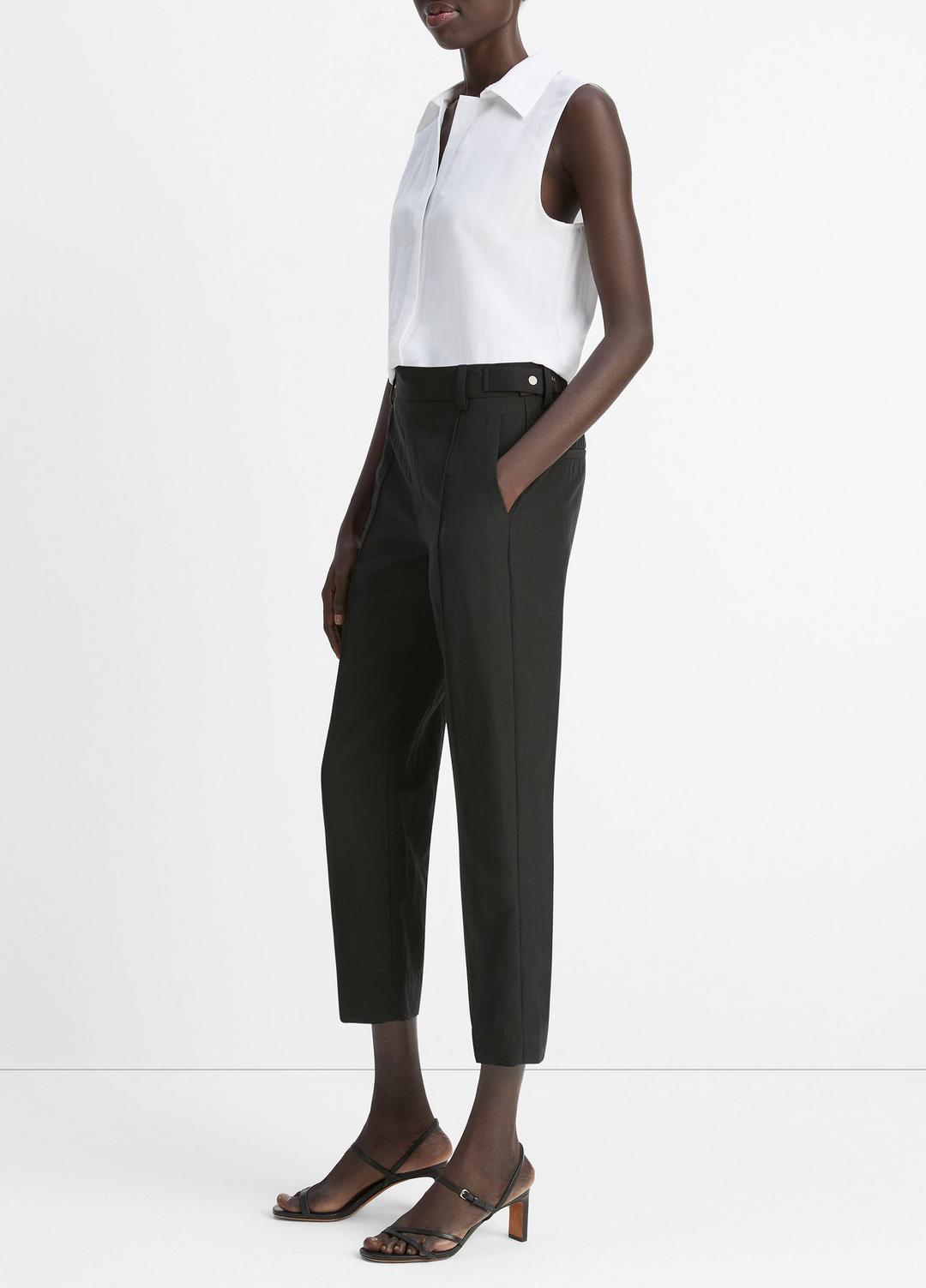 VINCE Sale Utility Tab-Detail Pull-On Pant in Pants & Shorts BLACK
