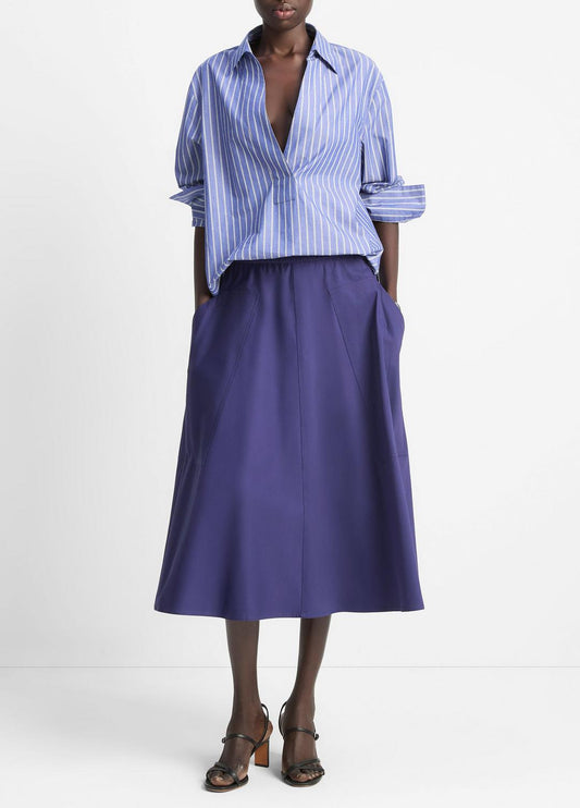VINCE Sale Cotton Full Skirt in Dresses & Skirts DEEP IRIS