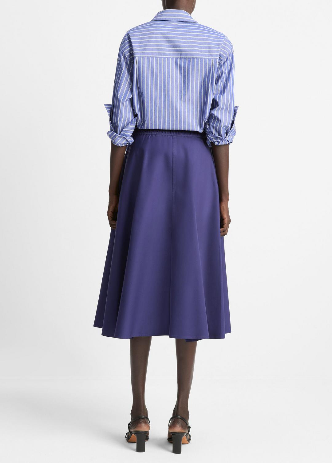 VINCE Sale Cotton Full Skirt in Dresses & Skirts DEEP IRIS