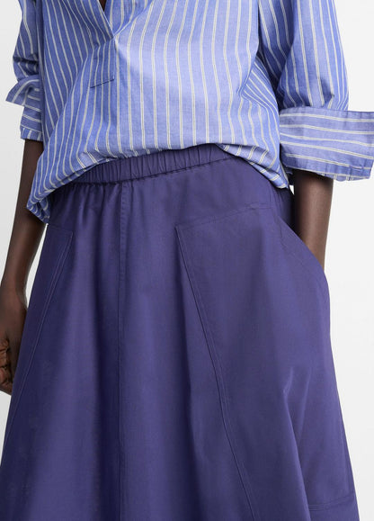 VINCE Sale Cotton Full Skirt in Dresses & Skirts DEEP IRIS