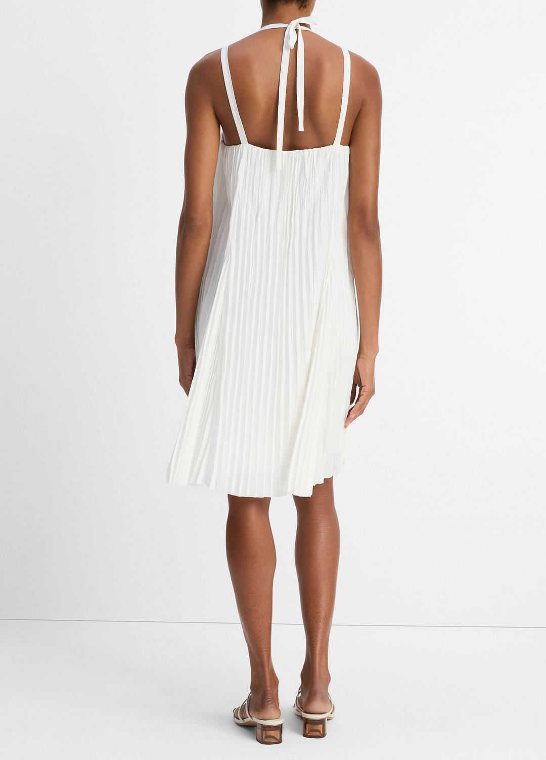 VINCE Sale Pintuck Pleated A-Line Dress in Dresses & Skirts OFF WHITE