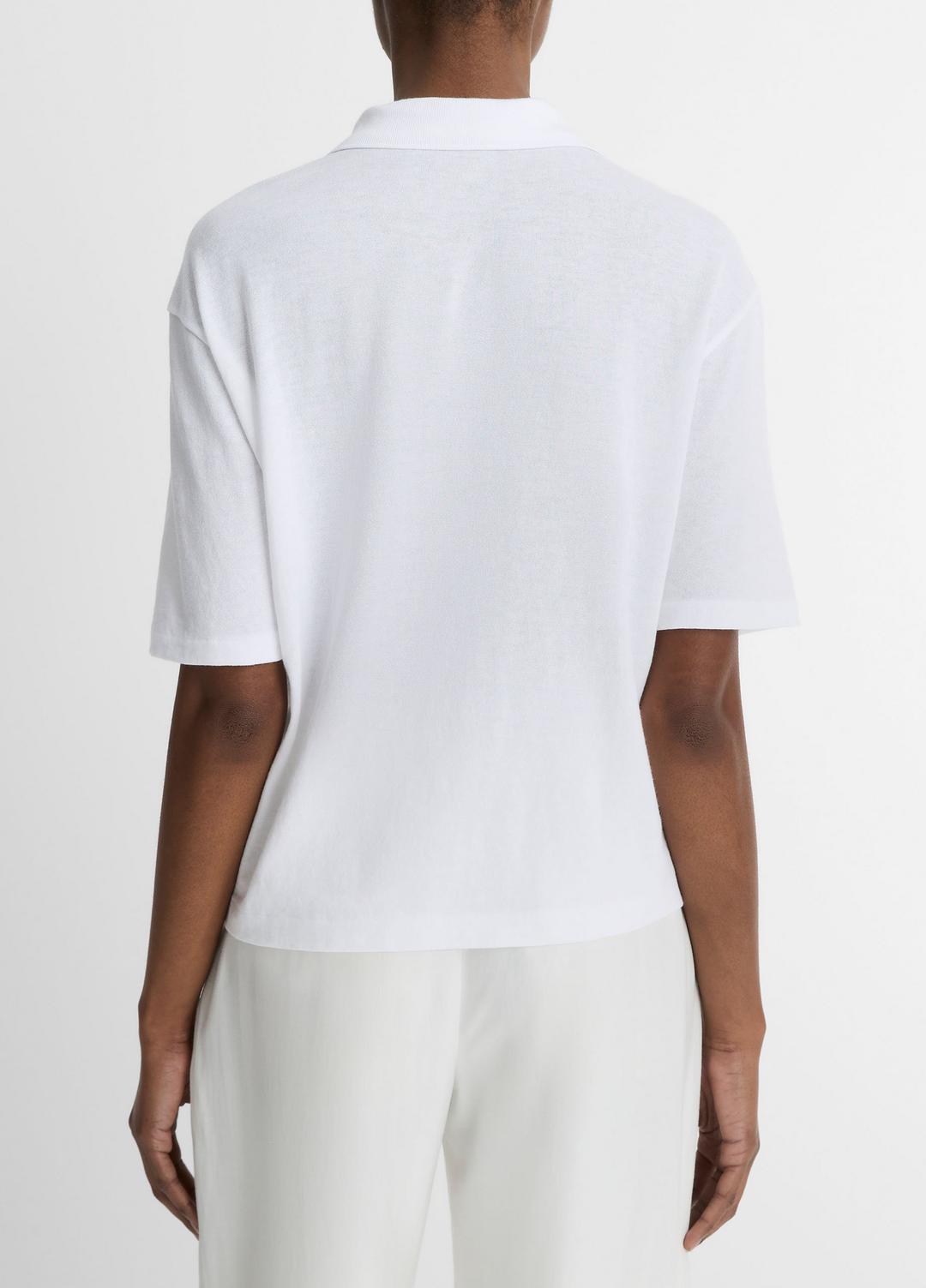 VINCE Sale Easy Cotton Polo Shirt in Shirts & Tees OPTIC WHITE