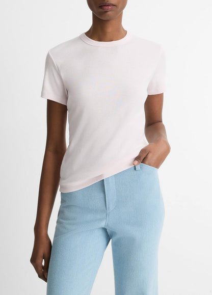 VINCE Sale Pima Cotton-Blend '90s Shrunken T-Shirt in Shirts & Tees BALLET