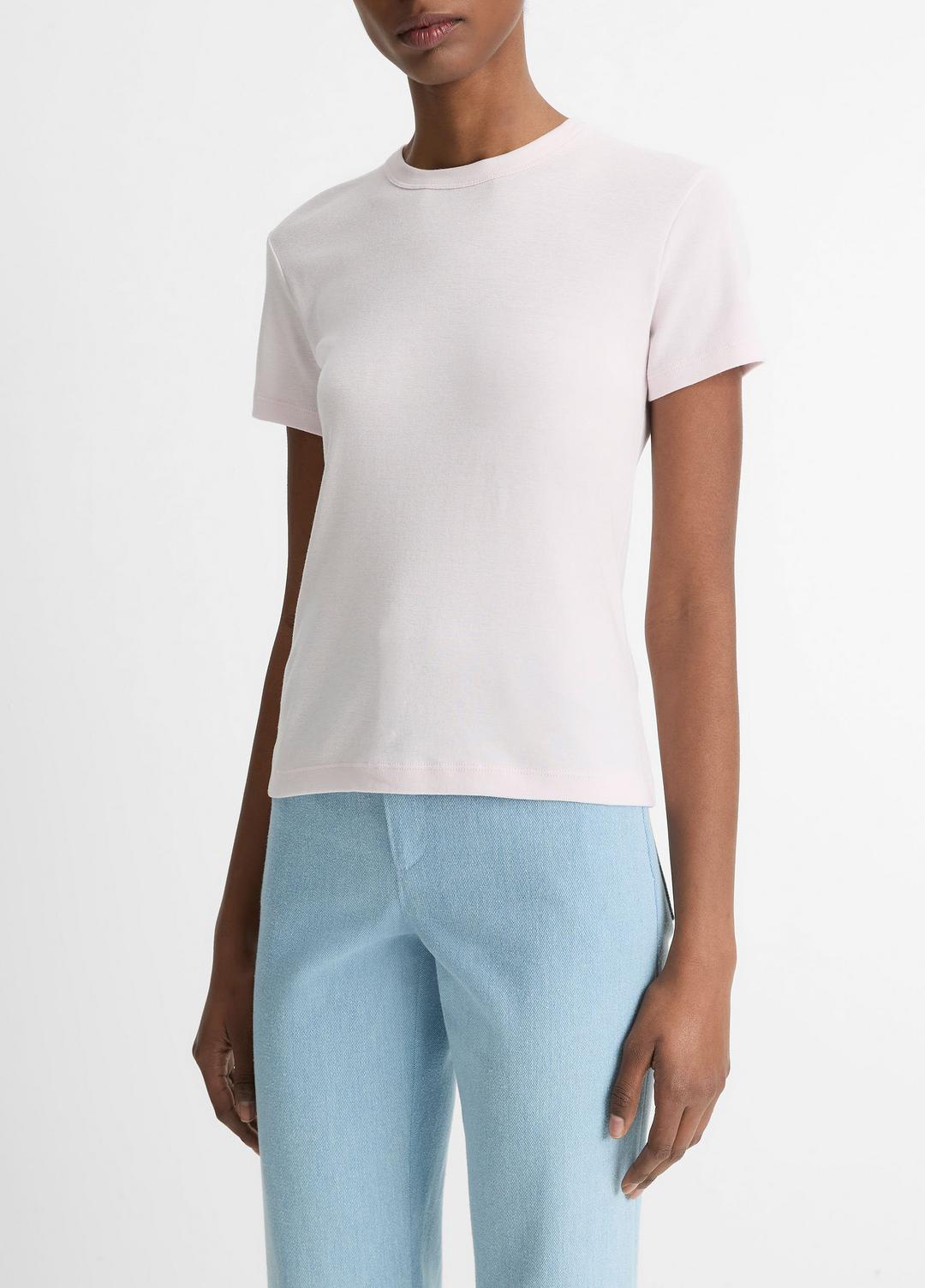 VINCE Sale Pima Cotton-Blend '90s Shrunken T-Shirt in Shirts & Tees BALLET