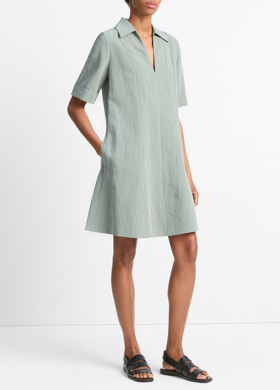 VINCE Sale A-Line Short Dress in Dresses & Skirts CLAY SAGE