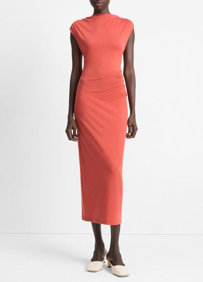 VINCE Sale Pima Cotton Muscle-Tee Dress in Dresses & Skirts BRICK ROSE
