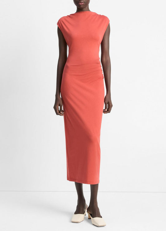 VINCE Sale Pima Cotton Muscle-Tee Dress in Dresses & Skirts BRICK ROSE
