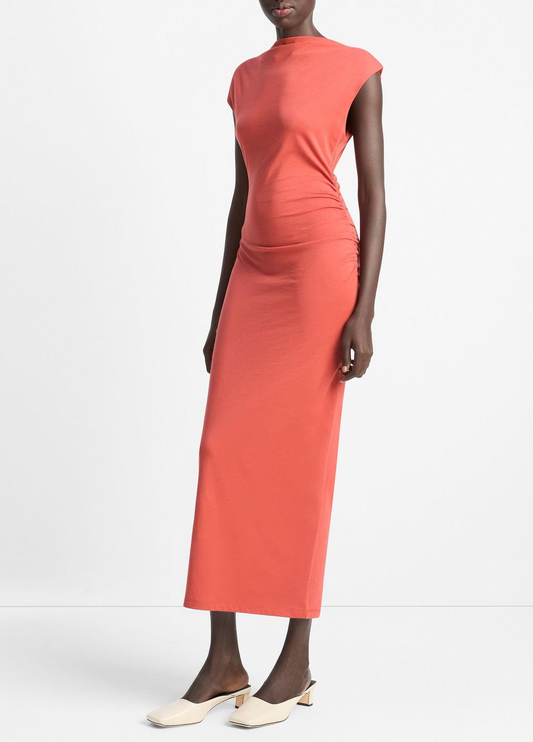 VINCE Sale Pima Cotton Muscle-Tee Dress in Dresses & Skirts BRICK ROSE