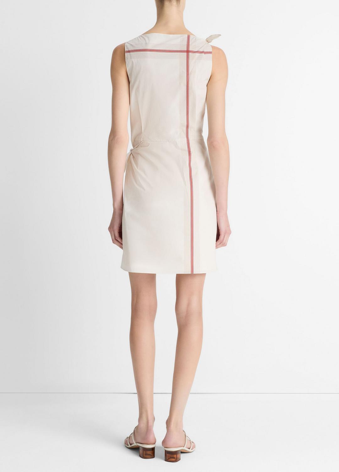 VINCE Sale Handkerchief-Stripe Wrap Dress in Dresses & Skirts OAT SHELL/BRICK ROSE