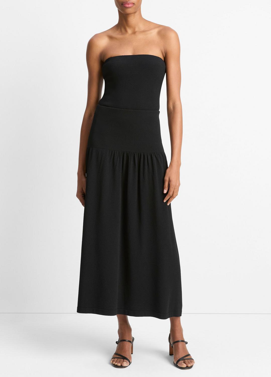 VINCE Sale Compact Drop-Waist Skirt in Dresses & Skirts BLACK