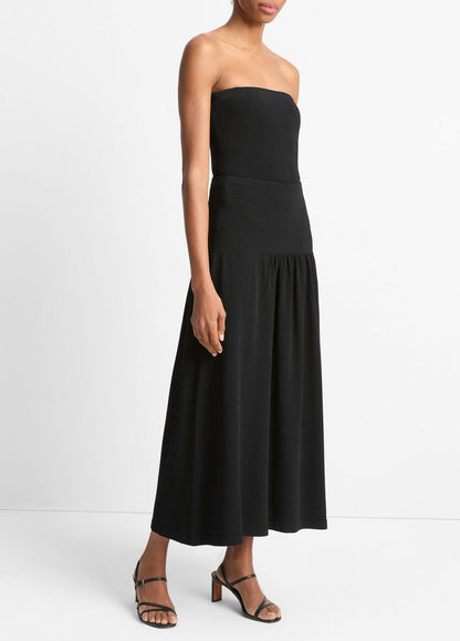 VINCE Sale Compact Drop-Waist Skirt in Dresses & Skirts BLACK