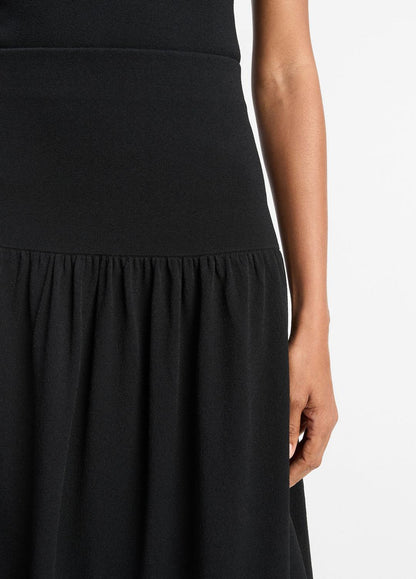 VINCE Sale Compact Drop-Waist Skirt in Dresses & Skirts BLACK
