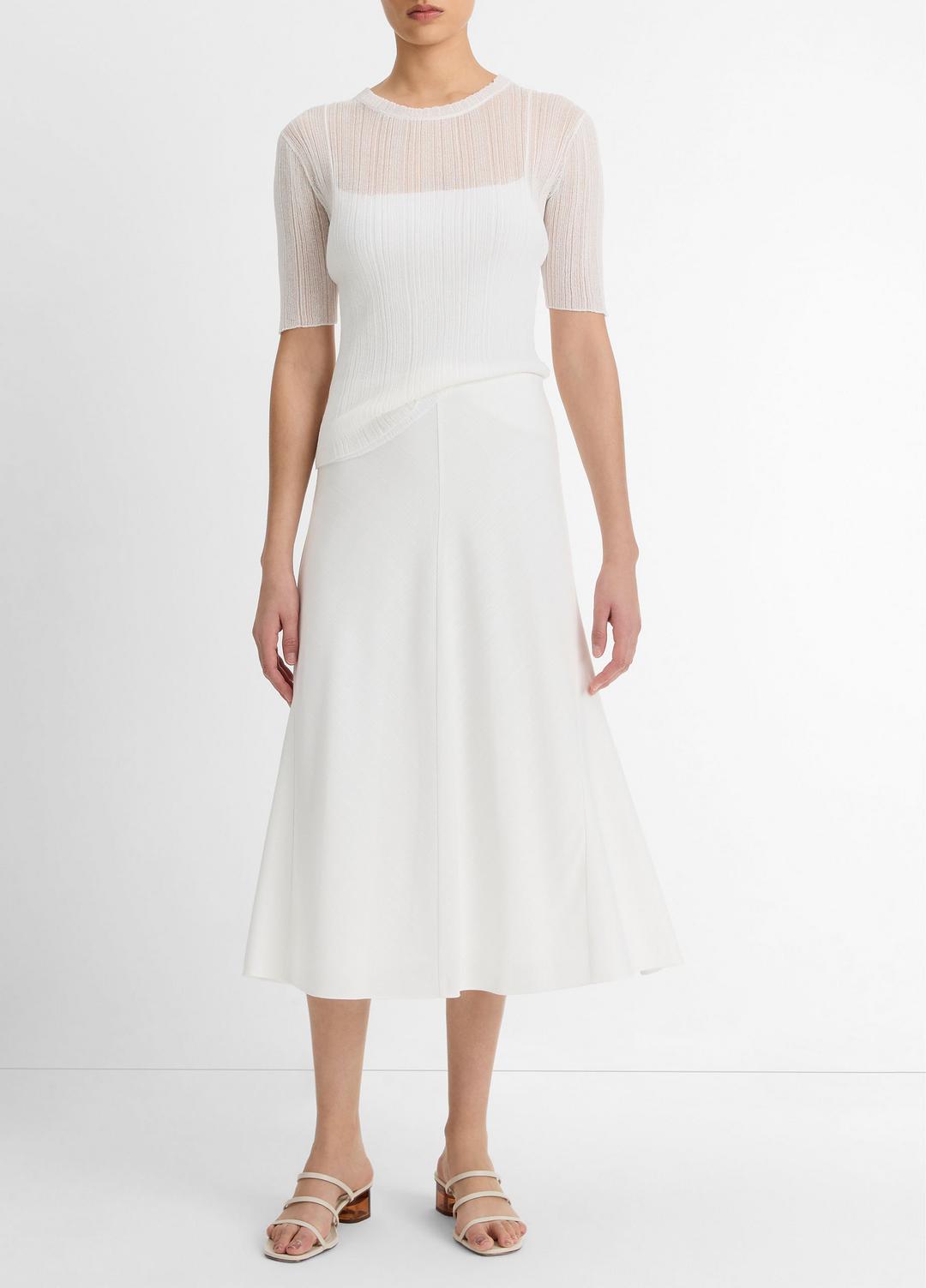 VINCE Sale Bias A-Line Skirt in Dresses & Skirts OFF WHITE