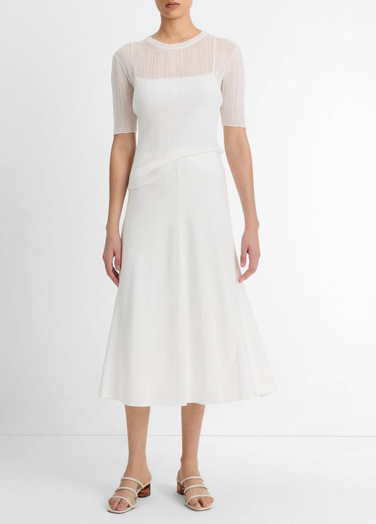 VINCE Sale Bias A-Line Skirt in Dresses & Skirts OFF WHITE