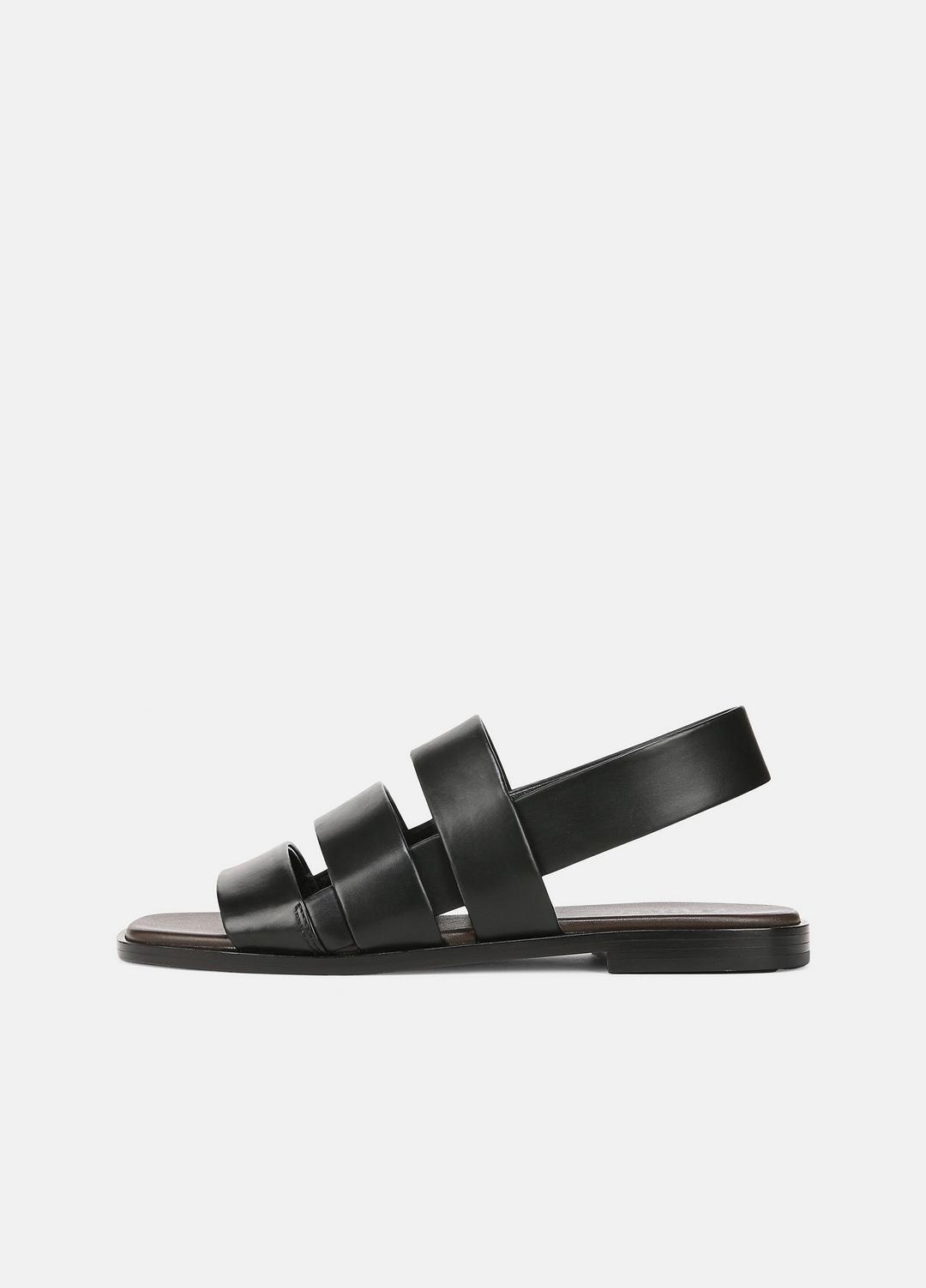 VINCE Sale Mazie Leather Slingback Sandal in Shoes BLACK