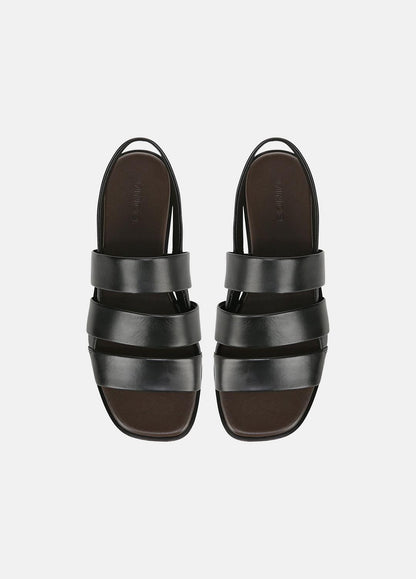 VINCE Sale Mazie Leather Slingback Sandal in Shoes BLACK
