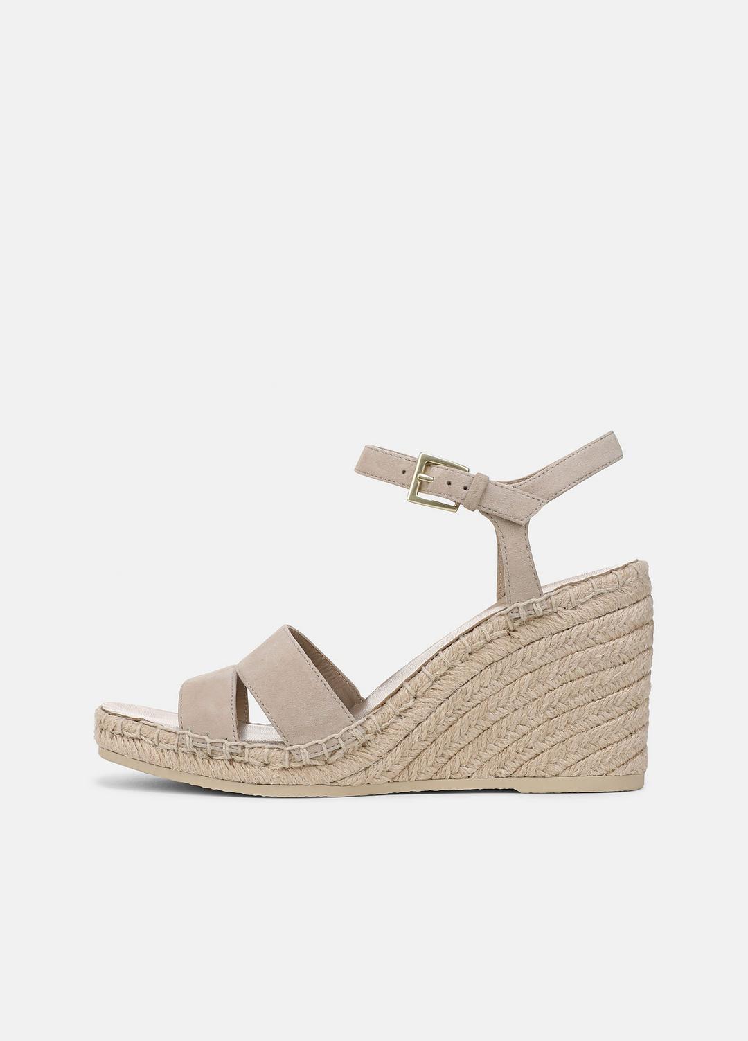VINCE Sale Gwen Suede Espadrille Wedge Sandals in Shoes TAUPE CLAY